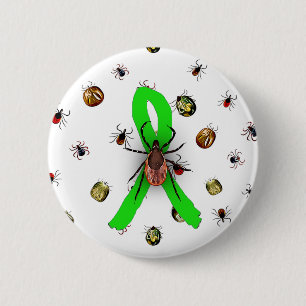 Bóton Redondo 5.08cm Botão de Fita da Doença de Lyme de Consciência