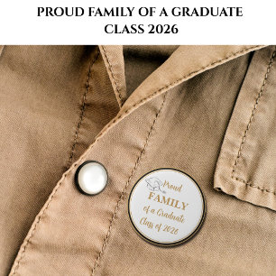 Bóton Redondo 5.08cm Botão de Formatura – FAMÍLIA orgulhosa do Graduado