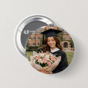 Bóton Redondo 5.08cm Botão de Foto de Formatura Personalizado