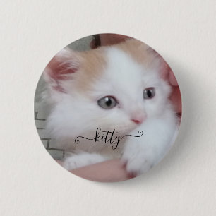 Bóton Redondo 5.08cm Botão de foto de personalidade de animais de estim