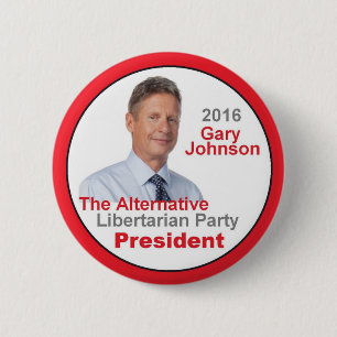 Bóton Redondo 5.08cm Botão de Gary JOHNSON 2016