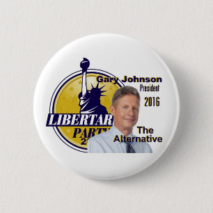 Bóton Redondo 5.08cm Botão de Gary JOHNSON 2016