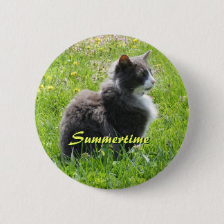 Bóton Redondo 5.08cm Botão de Gato Sunshine