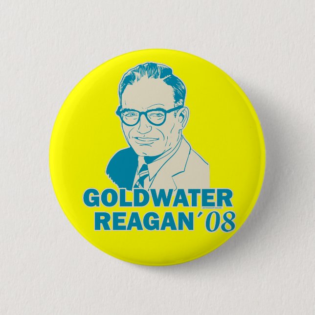 Bóton Redondo 5.08cm Botão de Goldwater Reagan 08 (Frente)