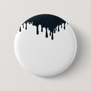 Bóton Redondo 5.08cm Botão de Gotejamento de Tinta de Carvão – Design d