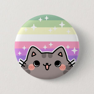 Bóton Redondo 5.08cm Botão de Grelha LGBT do Genderfae