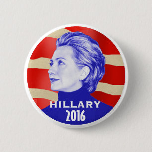 Bóton Redondo 5.08cm Botão de Hillary 2016