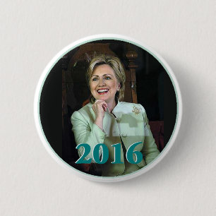 Bóton Redondo 5.08cm Botão de Hillary 2016
