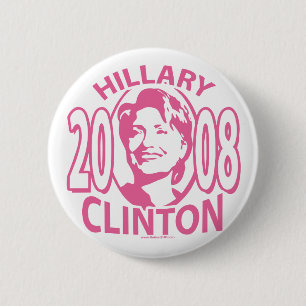 Bóton Redondo 5.08cm Botão de Hillary Clinton 2008