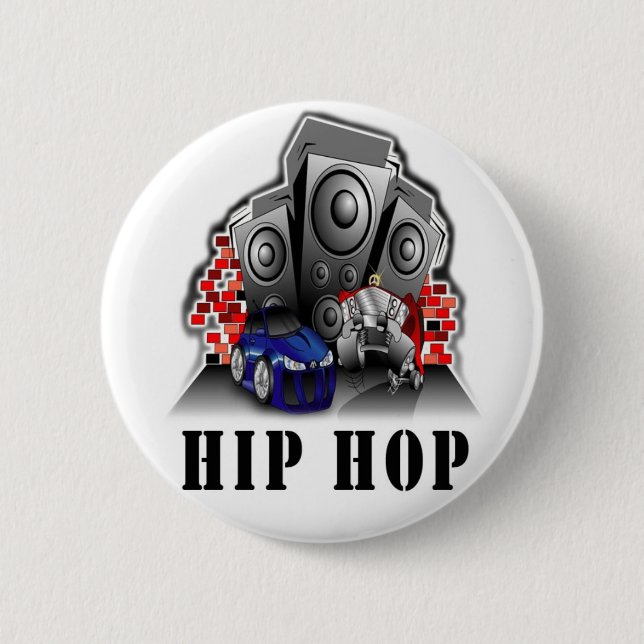 Bóton Redondo 5.08cm Botão de Hip Hop (Frente)