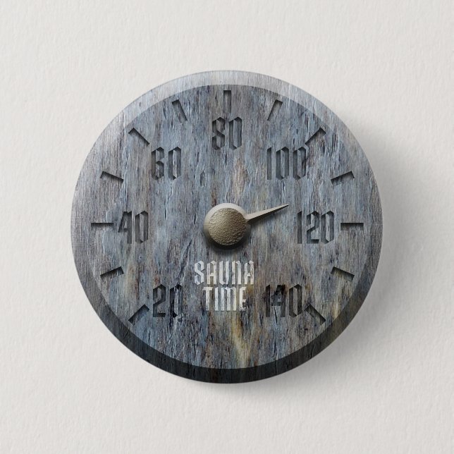 Bóton Redondo 5.08cm Botão de Hora da Sauna (Frente)