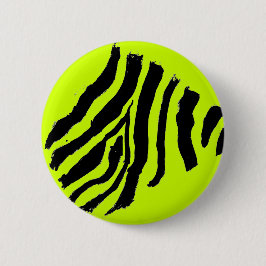 Bóton Redondo 5.08cm Botão de impressão zebra (amarelo-verde)