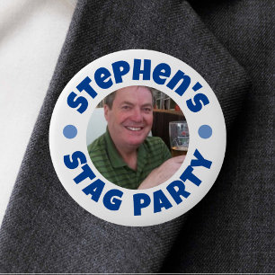 Bóton Redondo 5.08cm Botão de Insígnia de Foto da Festa de Solteiro do 