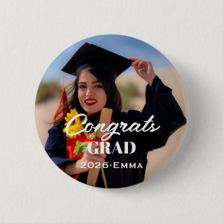 Bóton Redondo 5.08cm Botão de Insígnia de Foto de Formatura Personaliza
