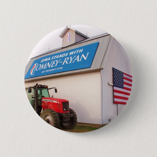 Bóton Redondo 5.08cm Botão de Iowa Romney-Ryan (Frente)
