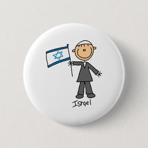 Bóton Redondo 5.08cm Botão de Israel
