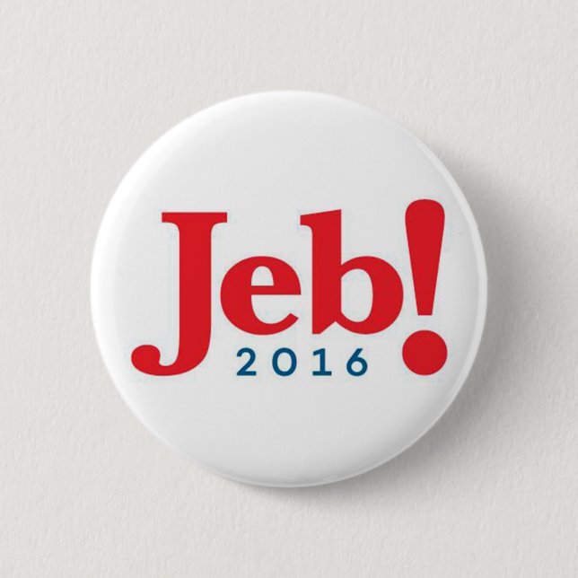 Bóton Redondo 5.08cm Botão de Jeb Bush 2016 (Frente)
