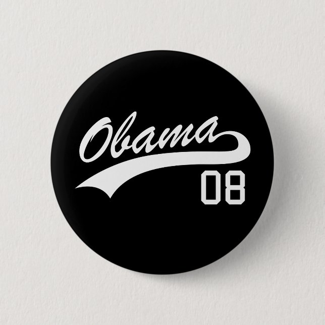 Bóton Redondo 5.08cm Botão de Jersey Barack Obama 2008 (Frente)