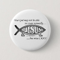 Botão de Jesus & de peixes de Darwin/Pin