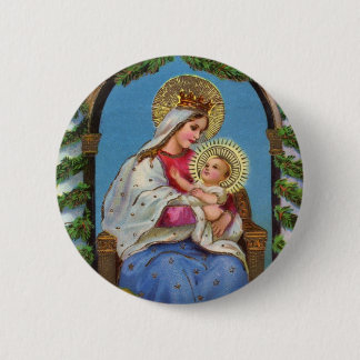 Bóton Redondo 5.08cm Botão de Jesus do bebê da Virgem Maria do natal