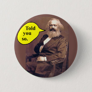 Bóton Redondo 5.08cm Botão de Karl Marx