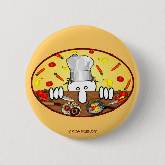 Bóton Redondo 5.08cm Botão de Kilroy do cozinheiro chefe