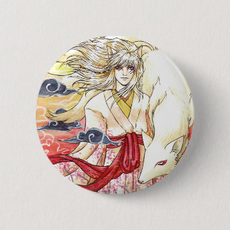 Bóton Redondo 5.08cm Botão de Kitsune