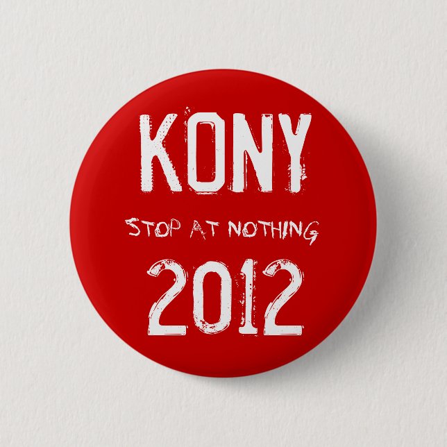 Bóton Redondo 5.08cm Botão de Kony 2012 (Frente)