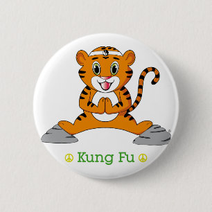 Bóton Redondo 5.08cm Botão de Kung Fu Tiger™