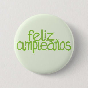 Bóton Redondo 5.08cm Botão de limão Feliz Cumpleaños