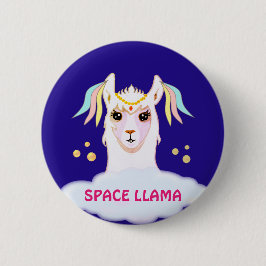 Bóton Redondo 5.08cm Botão de Llama Espacial