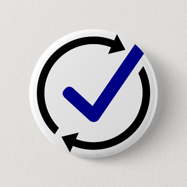 Bóton Redondo 5.08cm Botão de LogCheck (Frente)