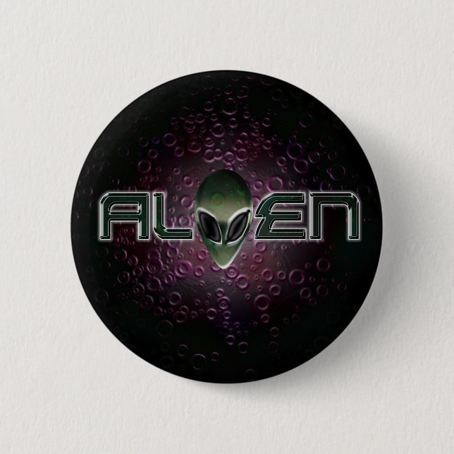 Bóton Redondo 5.08cm Botão de logotipo de alienígena (Frente)