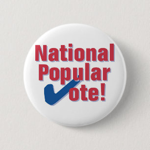 Bóton Redondo 5.08cm Botão de Logotipo Nacional Popular Vote Clássico