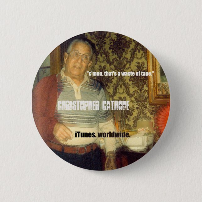 Bóton Redondo 5.08cm Botão de Lou iTunes da papá (Frente)