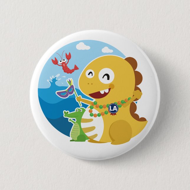 Bóton Redondo 5.08cm Botão de Louisiana VIPKID (Frente)