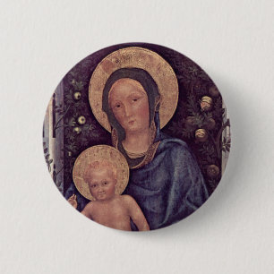 Bóton Redondo 5.08cm Botão de Madonna e da criança