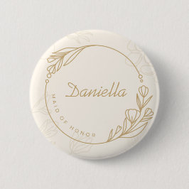Bóton Redondo 5.08cm Botão de Madrinha de casamento Simples Personaliza