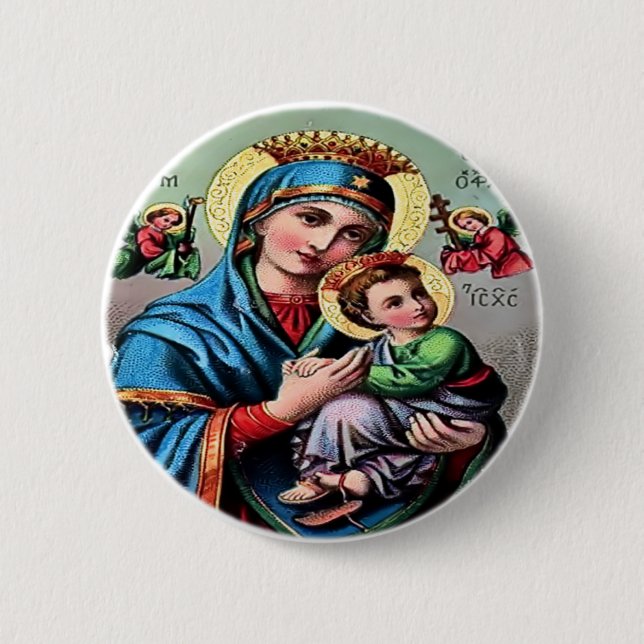 Bóton Redondo 5.08cm Botão de Mary da mãe (Frente)