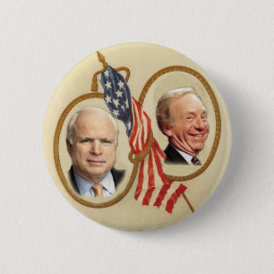 Bóton Redondo 5.08cm Botão de McCain/Lieberman