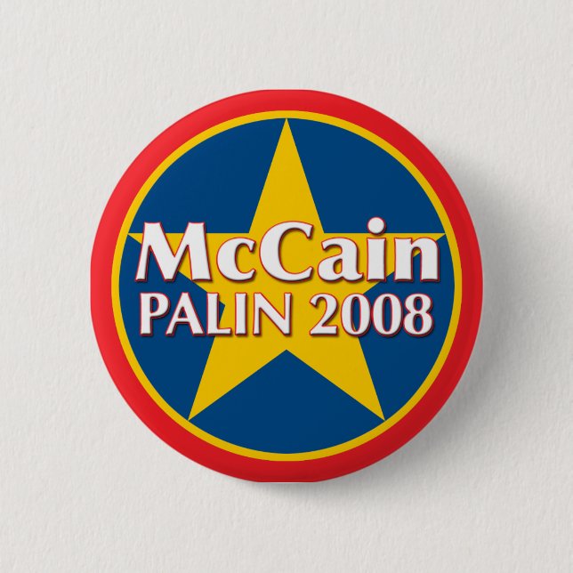 Bóton Redondo 5.08cm Botão de McCain-Palin (Frente)