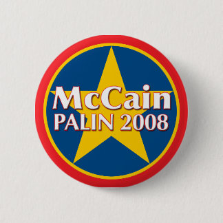 Bóton Redondo 5.08cm Botão de McCain-Palin