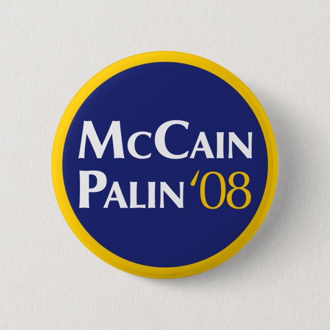 Bóton Redondo 5.08cm Botão de McCain-Palin (Frente)