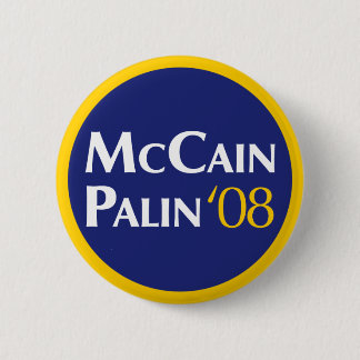 Bóton Redondo 5.08cm Botão de McCain-Palin