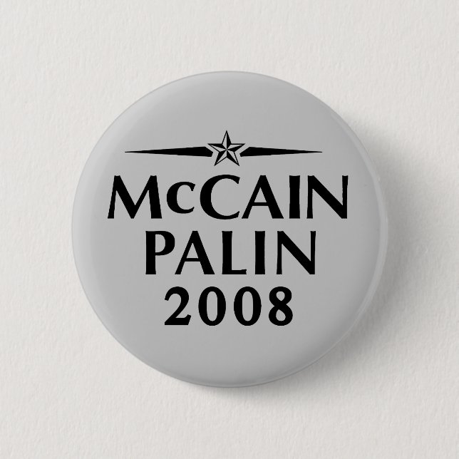 Bóton Redondo 5.08cm Botão de McCain Palin 2008 (Frente)
