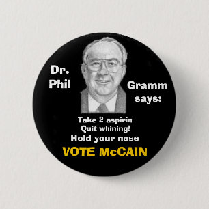 Bóton Redondo 5.08cm Botão de McCain/Phil Gramm