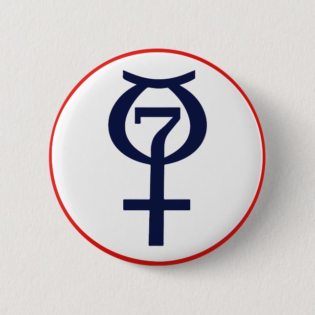 Bóton Redondo 5.08cm Botão de Mercury do projeto (Frente)