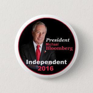 Bóton Redondo 5.08cm Botão de Michael Bloomberg 2016