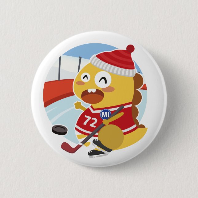 Bóton Redondo 5.08cm Botão de Michigan VIPKID (Frente)