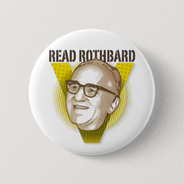 Bóton Redondo 5.08cm Botão de Murray Rothbard (Frente)